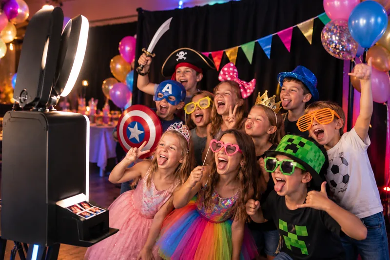 Kindergeburtstag mit Fotobox – KI-generiertes Beispielbild