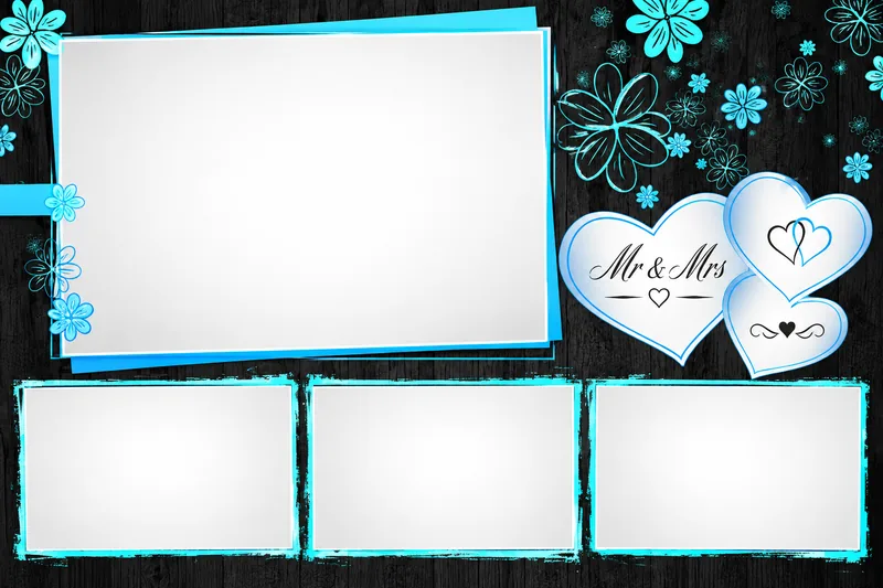 Fotobox-Druckvorlage Hochzeit "Mr & Mrs" (Beispiel-Design)
